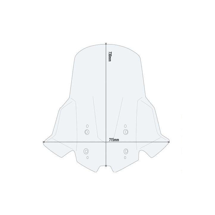 Bulle incolore Givi +15.5 cm D7060ST SYM MAX TL 500 2020-2025