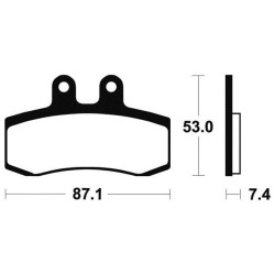 Plaquettes de frein moto organique Tecnium MA181