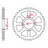 Couronne acier JT 42 dents pas 520 type 243