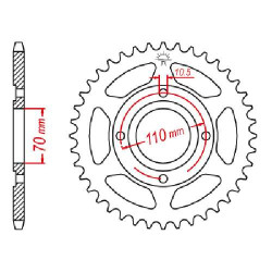 Steel crown JT 44 teeth not 520 type 248