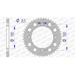 AFAM 56-tooth 420-pitch aluminum sprocket type 11104 Honda CR 80 R