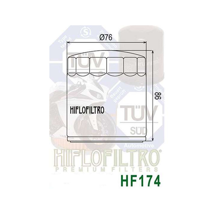 Oil filter Hiflofiltro HF174C