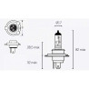 Ampoule phare Vparts H4 12V 60/55W P43T