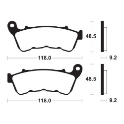 Plaquettes de frein métal fritté Tecnium MF434