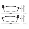 Brake plates metal fried Tecnium MF434