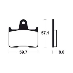 Brake plates metal fried Tecnium MR215