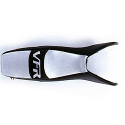 Housse de selle Bagster (2006H) Noir/Argent/Lettres Argent Honda VFR750 92