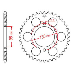 Couronne acier JT 35 dents pas 630 type 483