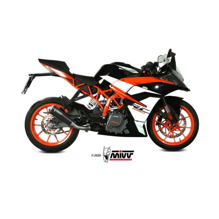 Silencieux Homologué Mivv X-M1 Inox noir (KT.019.LC4B) KTM RC125/390/Duke 125/390 17-20