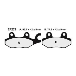 Semi-metal brake pads Nissin 2P-272NS