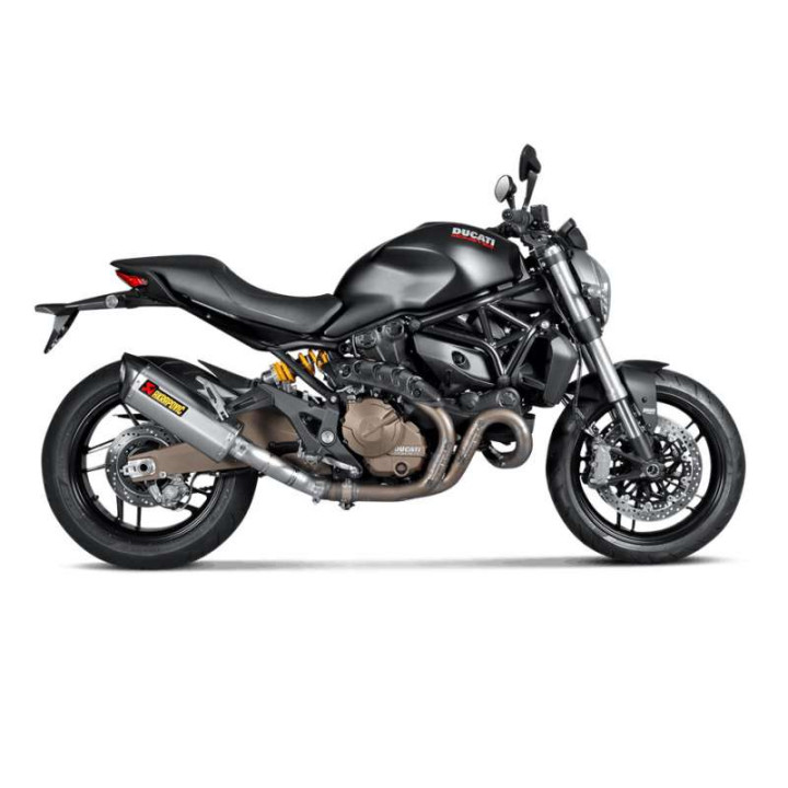 Decatalyzed Akrapovic Titanium fitting Ducati Monster 821 