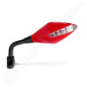 Rétroviseurs moto Barracuda RACE INDICATOR Rouge