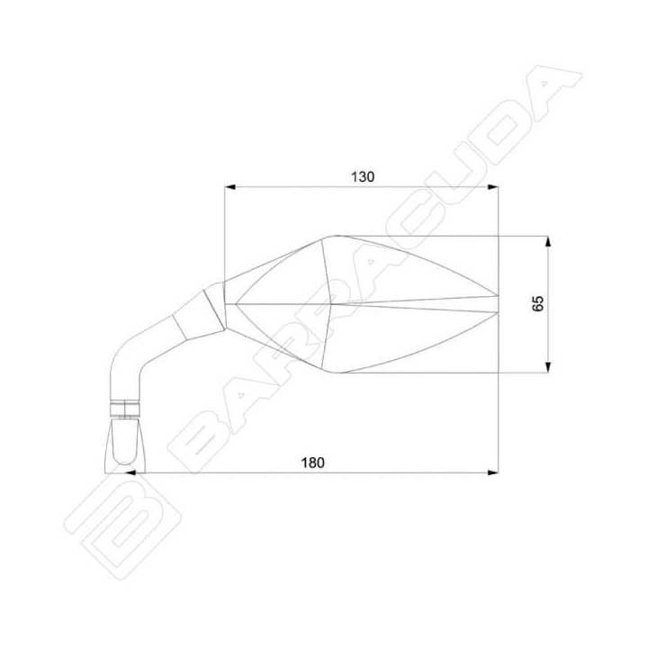 Rétroviseurs moto Barracuda RACE INDICATOR Rouge