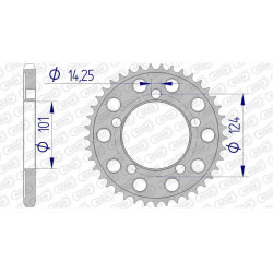 AFAM 38 teeth not 525 type 72801 KTM SMC 950 R Supermoto