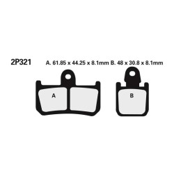 Plaquettes de frein racing sinter Nissin 2P321ST