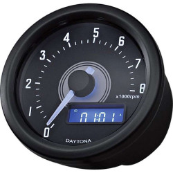 Compte-tours vintage leds Daytona DARK VELONA 8000 tr/min