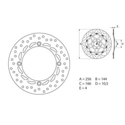 Disque de frein Brembo Série Oro 68B407A5 2