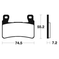 Racing brake pads Carbone Tecnium MCR234