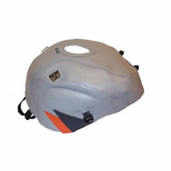 Tapis de réservoir Bagster gris clair/pointe anthracite et orange (1381C) Yamaha YZF-R6