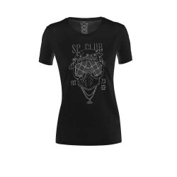Tee-shirt femme Acerbis SP CLUB DIVER Noir 2