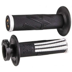 Poignées moto cross ODI EMIG PRO V2 LOCK-ON Noir/Blanc