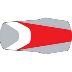 Saddle cover Bagster (2157A) Rouge/Blanc/Gris Clair/Letters Grises Claires Honda CB1300 03-04