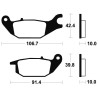 Brake plates organic motorcycle Tecnium MA284