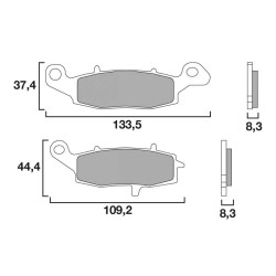 Plaquettes de frein racing sinter Brembo 07KA19SR