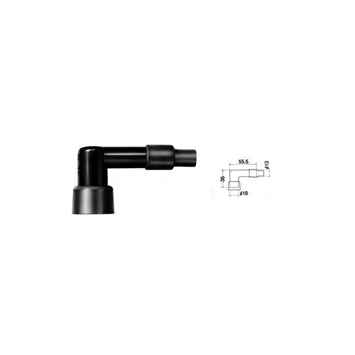 Capuchon anti-parasite NGK LB10FF (Filetage)