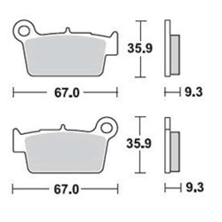 Brake pads sinter BRAKING 890CM44