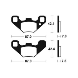 Plaquettes de frein avant TECNIUM MO 405 2