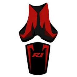 Saddle cover Bagster (2155C) Noir/Rouge Fonce/Bordeaux Fonce/Letters Rouge Fonce Yamaha YZF-R1 04