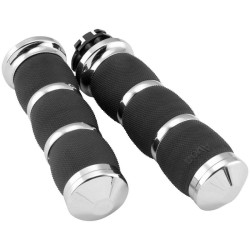 Motorcycle grips AVON AIR CUSHIONED GRIPS Chrome 25mm 2