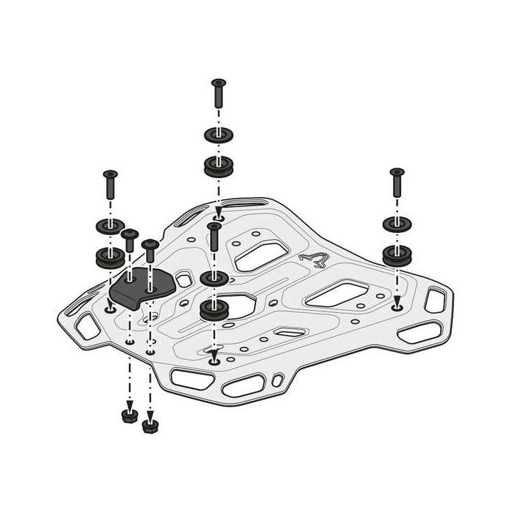 Top case support SW-Motech RACK ADVENTURE Ducati Desert X