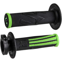 Poignées moto cross ODI EMIG PRO V2 LOCK-ON Noir/Vert