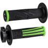 Poignées moto cross ODI EMIG PRO V2 LOCK-ON Noir/Vert