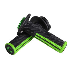 Poignées moto cross ODI EMIG PRO V2 LOCK-ON Noir/Vert 2