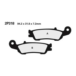Plaquettes de frein sinter Nissin 2P-318ST