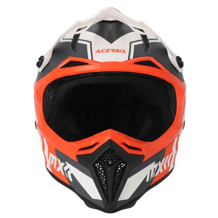 Casque moto cross Acerbis PROFILE 5 22.06 BLANC/ORANGE