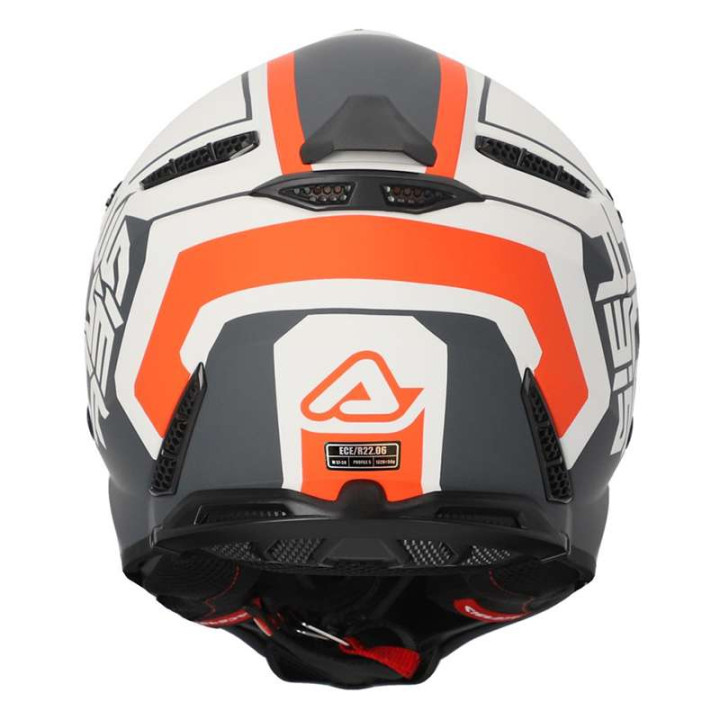 Casque moto cross Acerbis PROFILE 5 22.06 BLANC/ORANGE