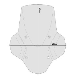 Bulle fumée Givi 49 x 43 cm D5137S BMW F 900 XR 2020-2026 2