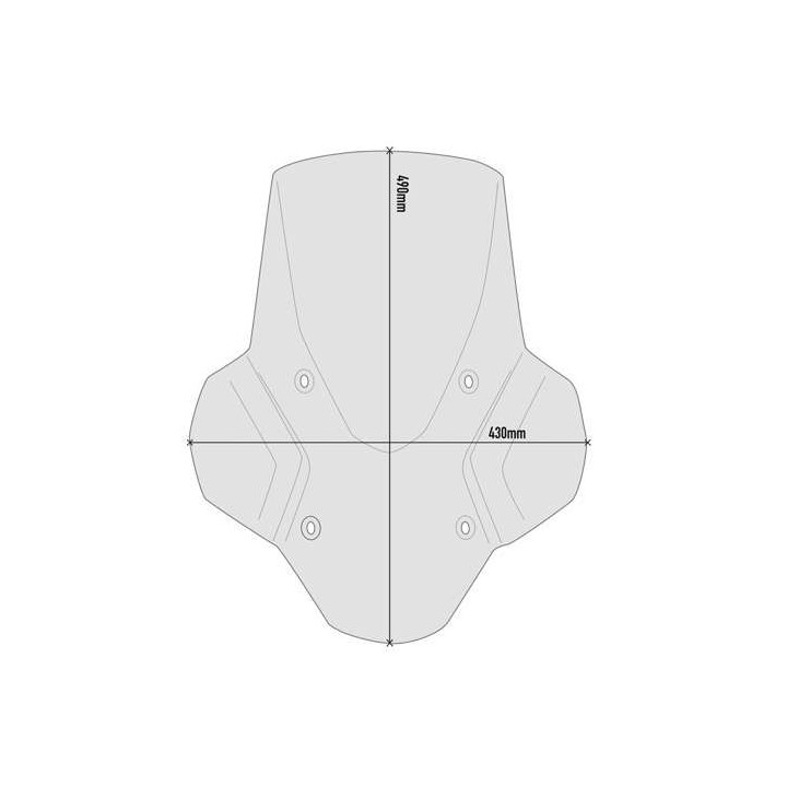 Bulle fumée Givi 49 x 43 cm D5137S BMW F 900 XR 2020-2026