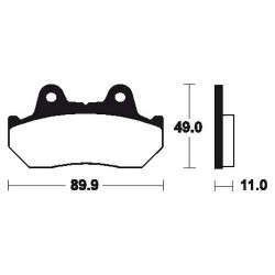 Brake plates organic motorcycle Tecnium MA42