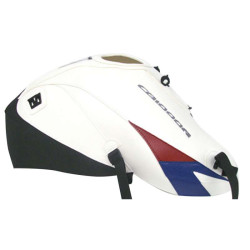Tapis de réservoir Bagster blanc/pointe bleu et rouge foncé (1565G) Honda CB1000 R