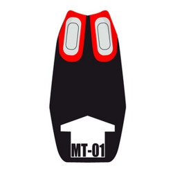 Saddle cover Bagster (2165K) White/Red/Sold/Black Letters Yamaha MT-01 10