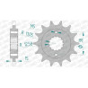 Pignon AFAM 15 dents pas 520 type 52607 Ducati 800 S SuperSport
