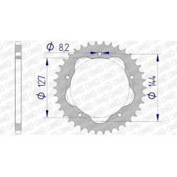 Alu Crown AFAM 42 teeth not 520 type 51607 Ducati 748 Biposto