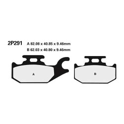 Plaquettes de frein semi-metal Nissin 2P-291NS