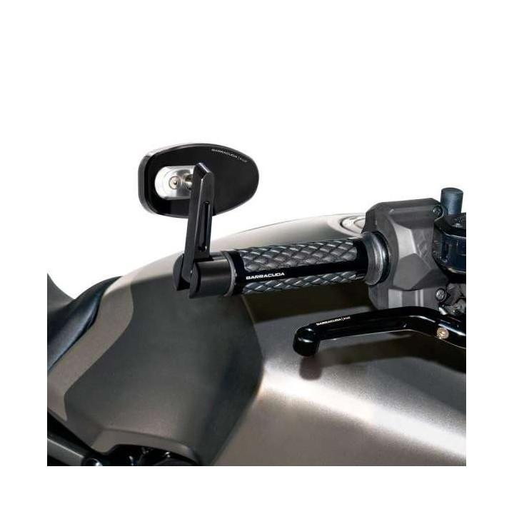 Rétroviseurs embouts de guidon Barracuda SKIN-R BAR END Noir