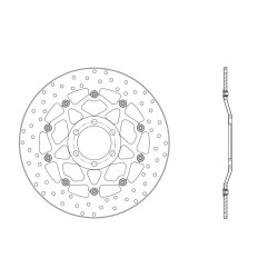 Brembo Oro Series front brake disc 78B40860 Yamaha YZF R6 05- and YZF R1 07-.